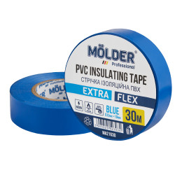 Изолента Molder 30м, 0,13x19mm, синяя, Огнеупорная (MA21630)