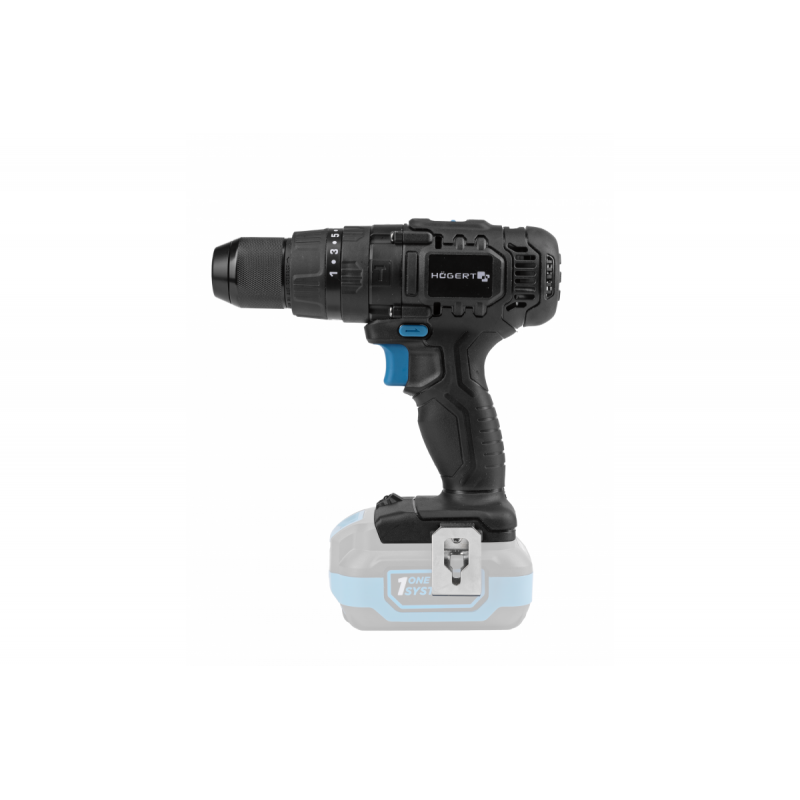 Ударний дриль-шуруповерт 50 Нм 18В Hogert (HT2E221-0PD)