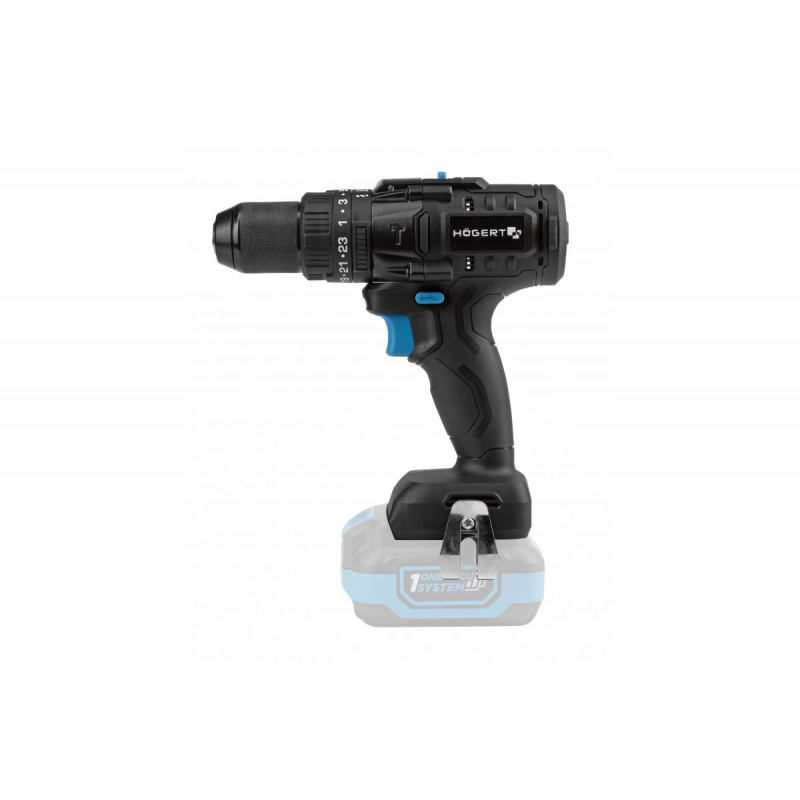 Безщітковий ударний дриль-шуруповерт 100 Нм 18В Hogert (HT2E224-0PD)