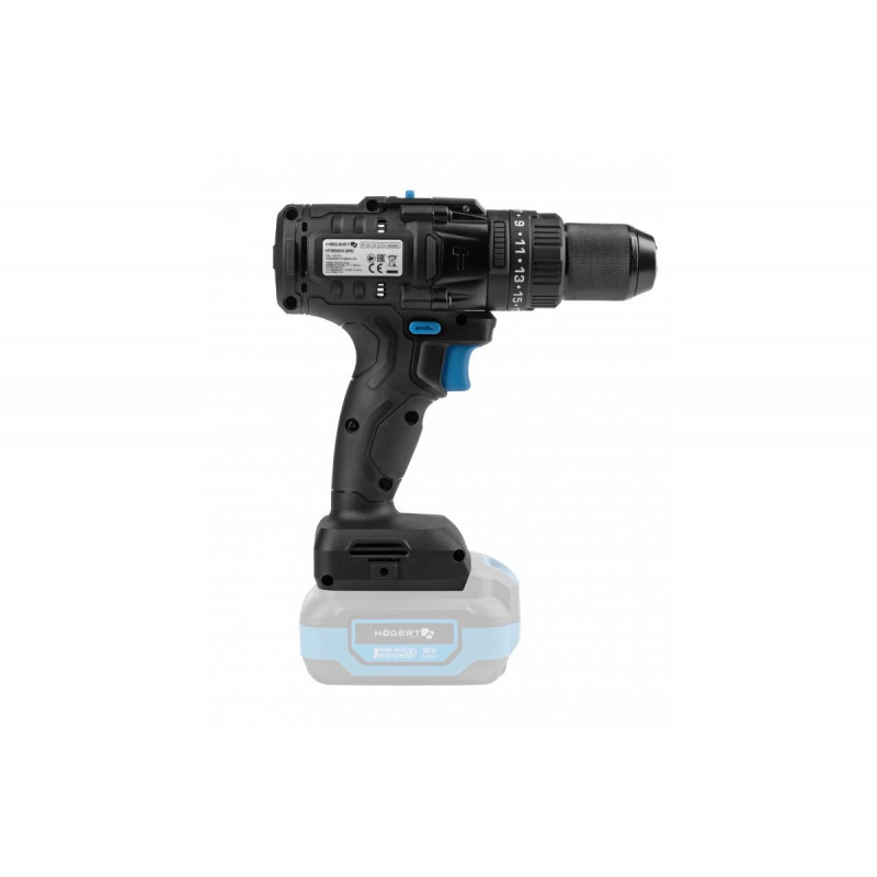 Безщітковий ударний дриль-шуруповерт 100 Нм 18В Hogert (HT2E224-0PD)