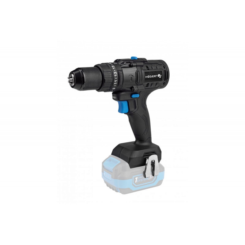 Безщітковий ударний дриль-шуруповерт 100 Нм 18В Hogert (HT2E224-0PD)