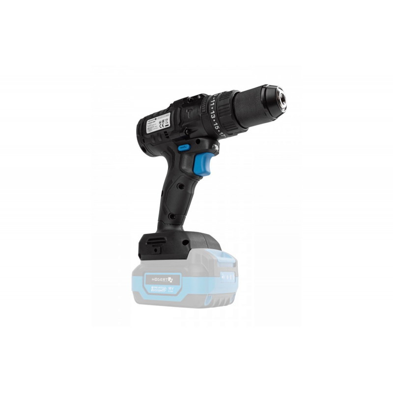 Безщітковий ударний дриль-шуруповерт 100 Нм 18В Hogert (HT2E224-0PD)