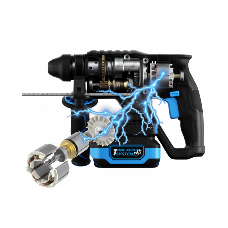 Перфоратор безщітковий акумуляторний 18В Hogert (HT2E228-0CH)