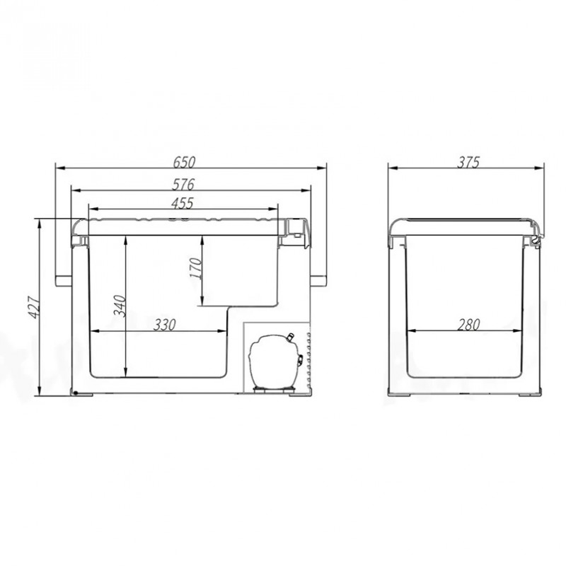 Портативний холодильник 40л BREVIA автохолодильник компресорний сталевий 12/24В 220В (22440)