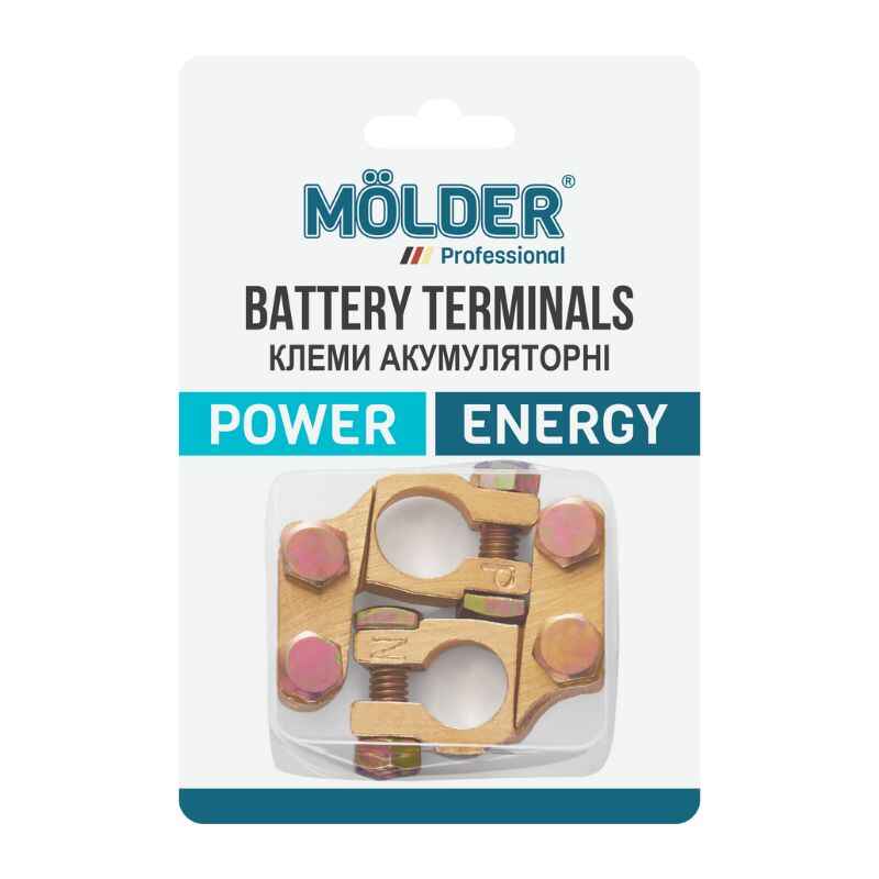 Клеми акумуляторні Molder латунь 185г (MA21110)