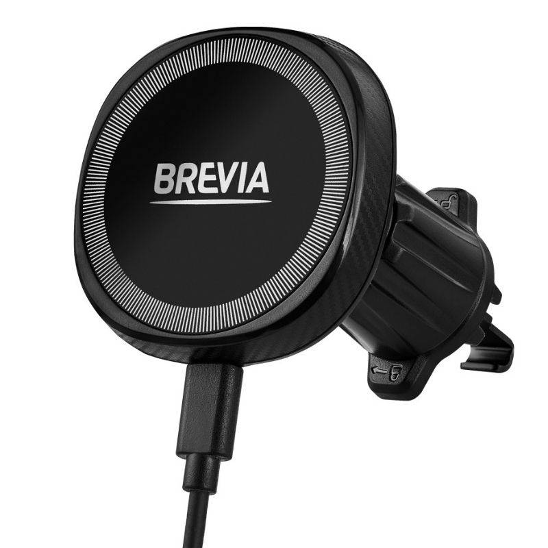 Держатель для телефона в машину 15W Brevia AirVent Ultra MagCharge с беспроводной зарядкой (48000)