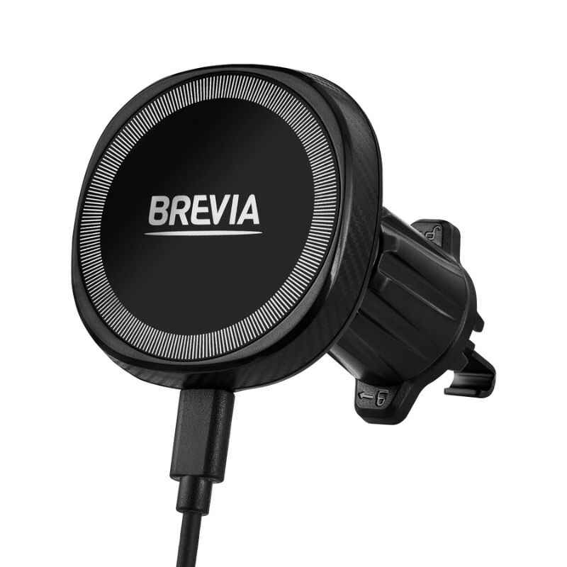 Тримач для телефону в машину 15W Brevia AirVent Ultra MagCharge з бездротовою зарядкою (48000)