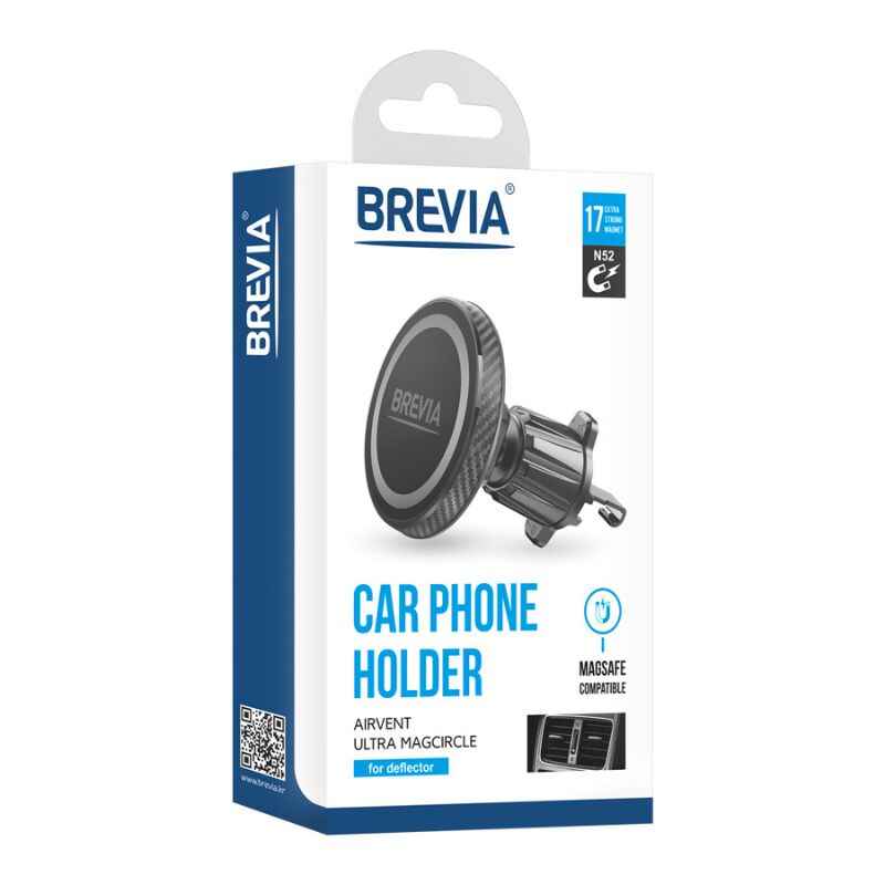 Тримач для телефону в машину Brevia AirVent Ultra MagCircle магнітний на дефлектор (48010)