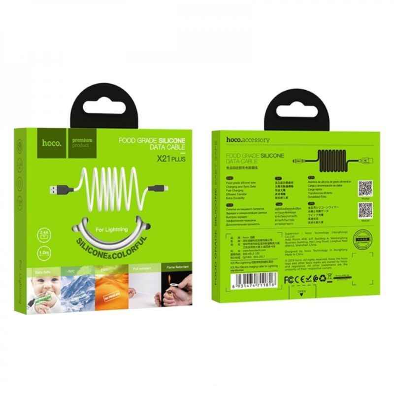Кабель синхронізації Hoco Silicone Lightning 1м (X21-i)