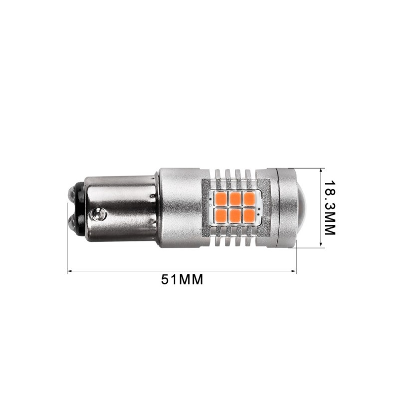 Лампы желтые py21/5w-1157 carlamp (4G21/1157Y)