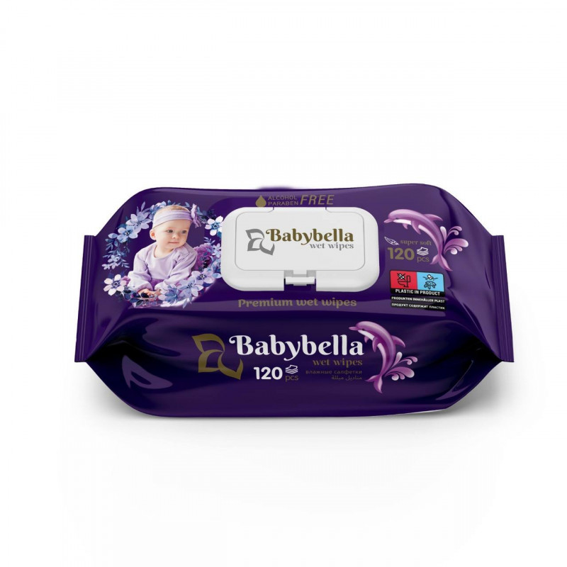 Серветки вологі BABYBELLA 120шт Labella