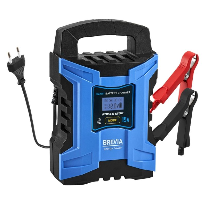 Зарядний пристрій імпульсний Brevia 10А зарядка для акумуляторів батарей 4-200Aг (21500EP)