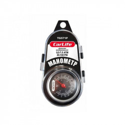 Манометр автомобільний середній CarLife 7,5 атм (TG571)