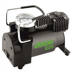Автокомпресор однопоршневий від прикурювача URAGAN автомобільний компресор для шин R13-R16 7Атм 37 л/хв 170Вт (90130)