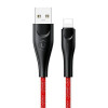 Кабель синхронізації Usams Lightning плетений даних та зарядки 2м червоний (SJ394USB02)