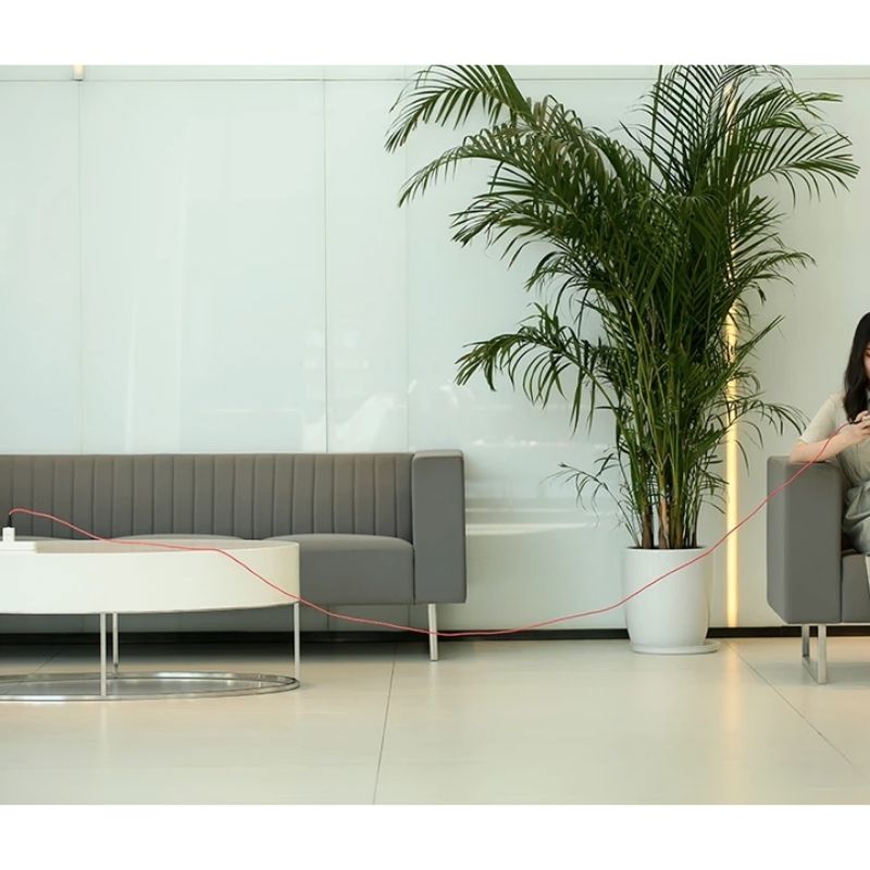 Кабель синхронізації Usams Lightning плетений даних та зарядки 2м червоний (SJ394USB02)