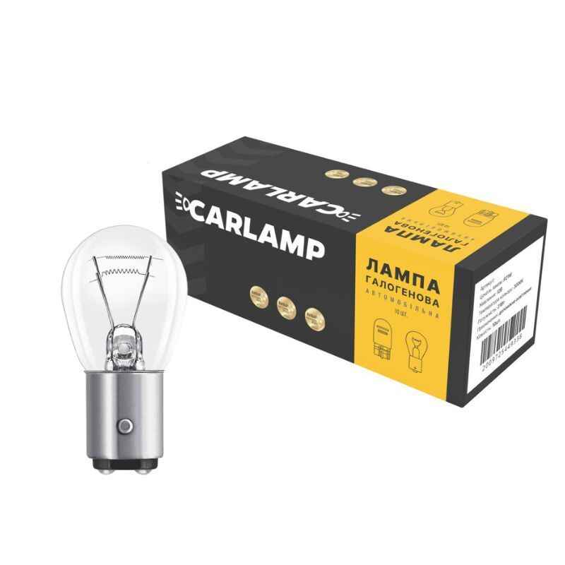 Лампи галогенні P21/4W 12V Carlamp 10 штук (одна упаковка) (CL1234)