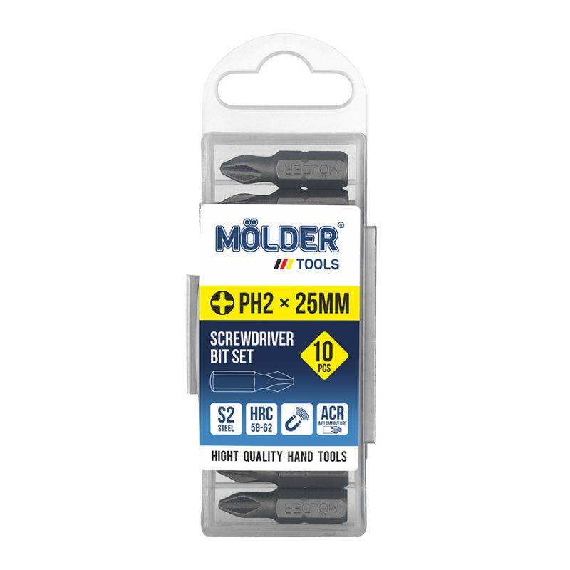 Н-р бит MOLDER, PH2x25мм, 10шт в пл. упаковке (MT7022510)
