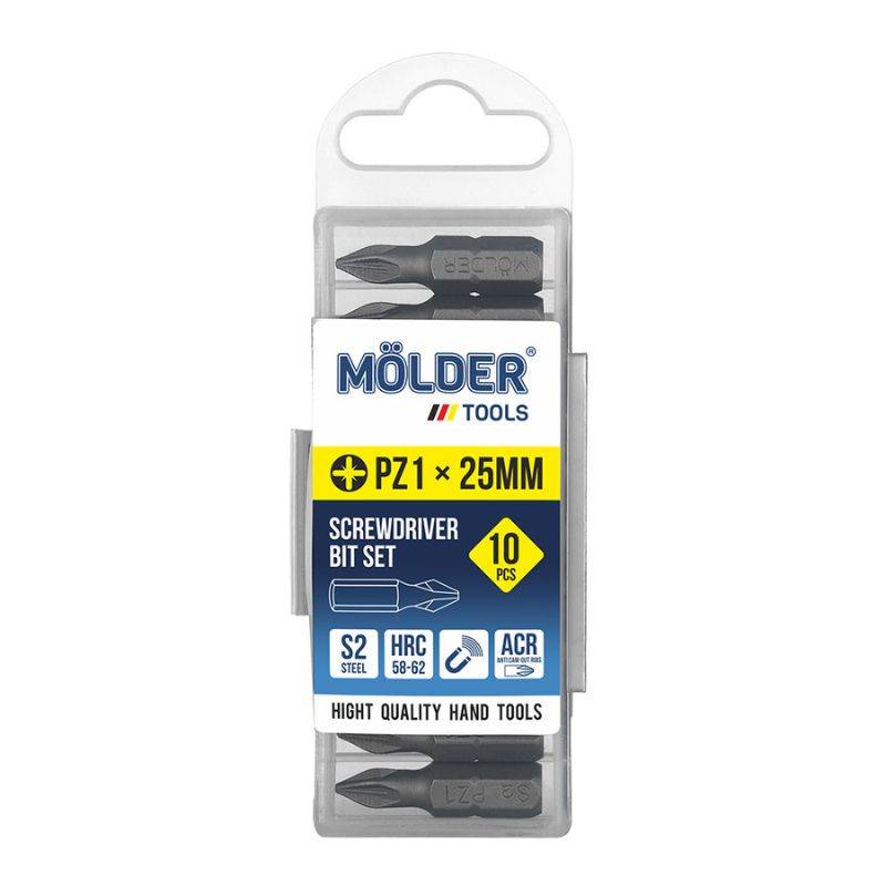Н-р бит MOLDER, PZ1x25мм, 10шт в пл. упаковке, (MT7112510)