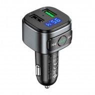 FM модулятор FM трансмітер для авто Bluetooth 18W Hoco E67 Fighter 2 USB чорний (E67)