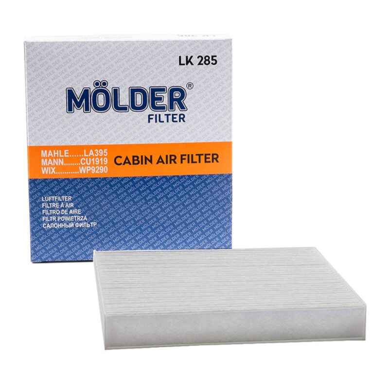 Фільтр салону Molder-filter Toyota Auris, Avensis, Camry (V40), Corolla, Rav4 05 (WP9290, LA395, CU1919, K1210) (LK285)