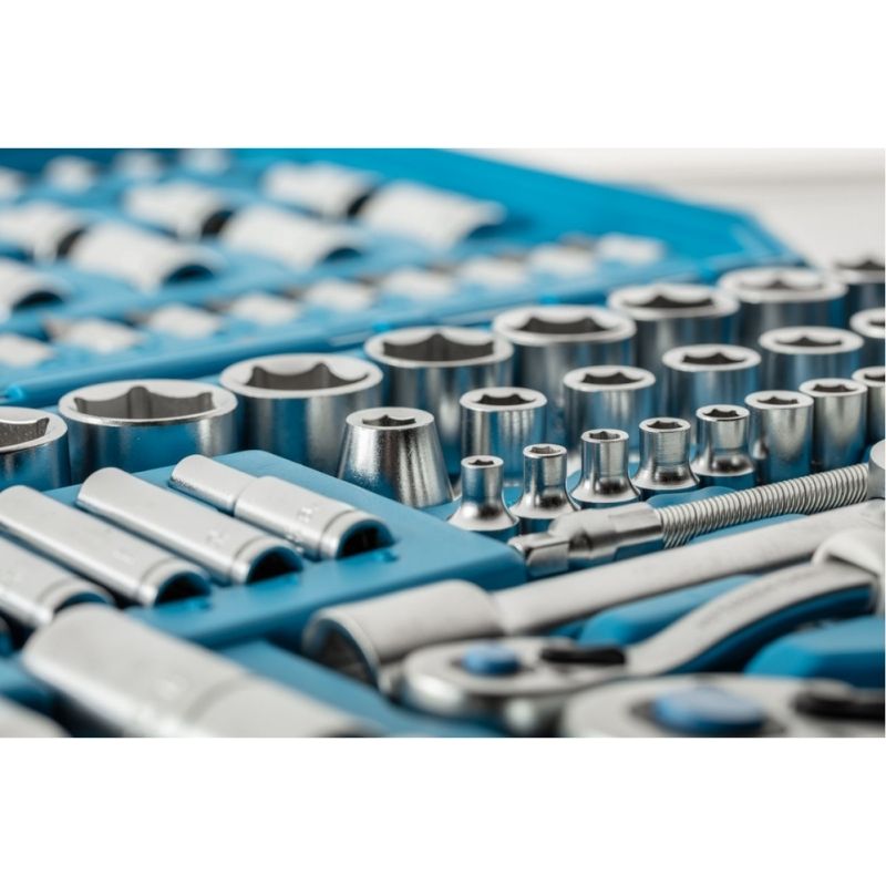 Набір інструментів 1/2″ 1/4″ 112шт CrV CrMo Hogert у кейсі (HT1R432)