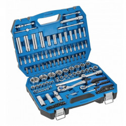 Набір інструментів 1/2″ 1/4″ 144шт CrV CrMo Hogert у кейсі (HT1R440)