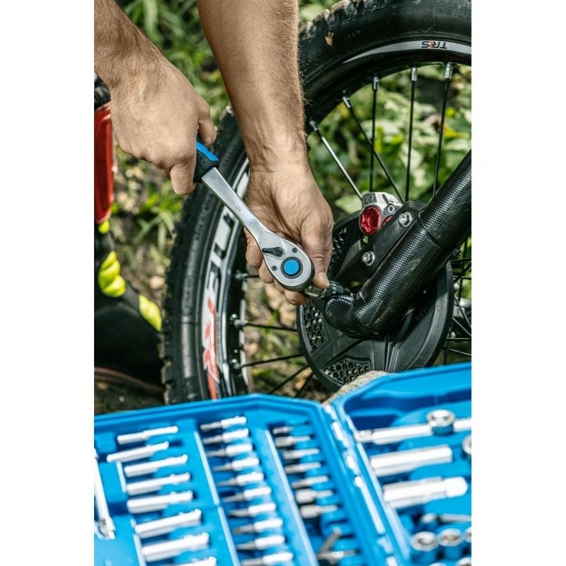 Набір інструментів 1/2″ 1/4″ 3/8″ 222шт CrV CrMo Hogert у кейсі (HT1R444)