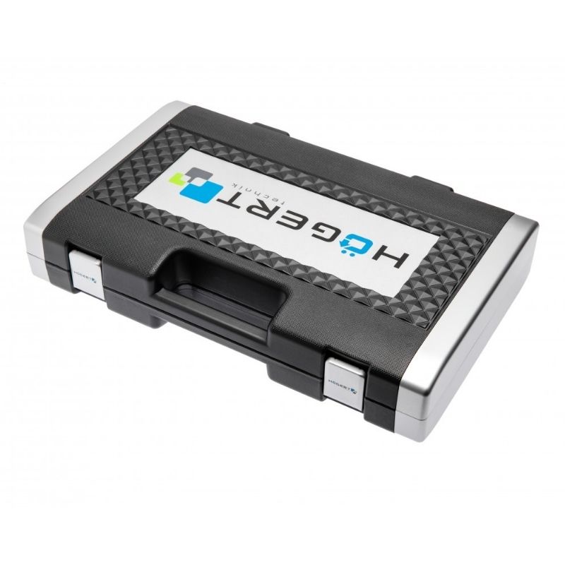 Набор инструментов 60шт 1/2″ 1/4″ CrV CrMo сталь S2 Hogert в кейсе (HT1R470)