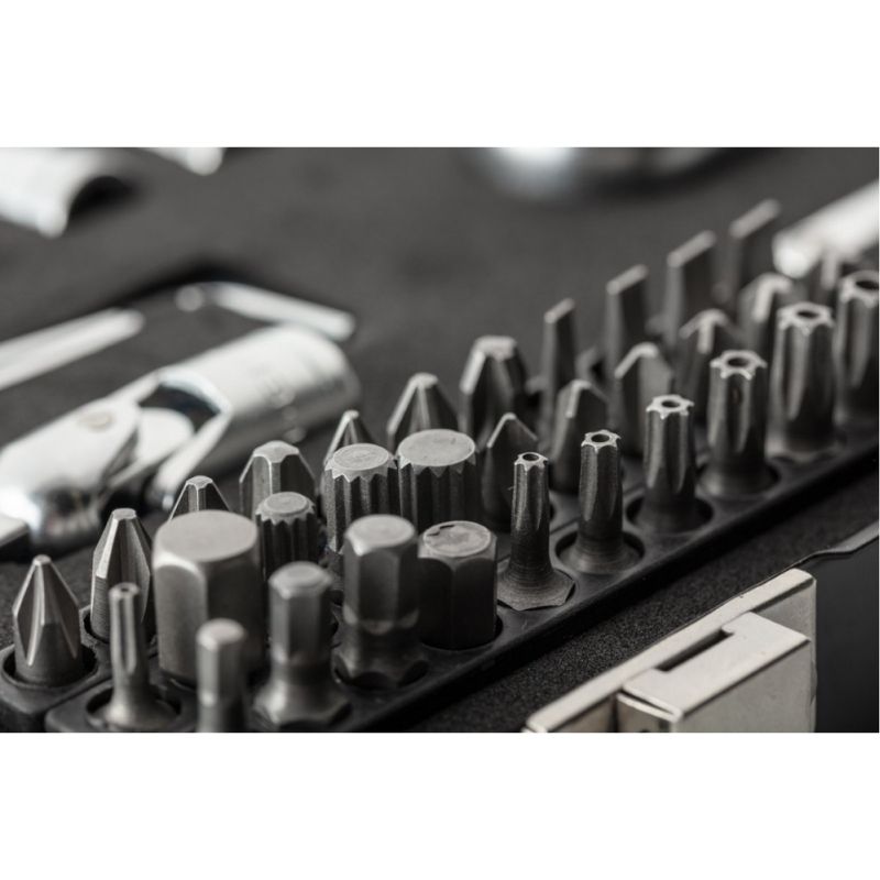 Набор инструментов 1/4" 53шт CrV CrMo Hogert в кейсе (HT1R485)