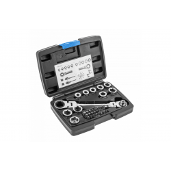 Накидний ключ з тріскачками та шарніром 36 насадок Hogert (HT1R491)