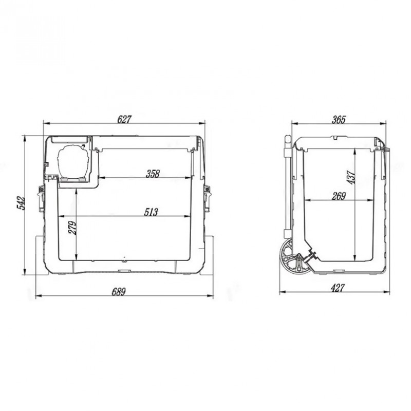 Автохолодильник 52л BREVIA холодильник на колесах LG-компресор пластиковий 12/24В 220В (22785)