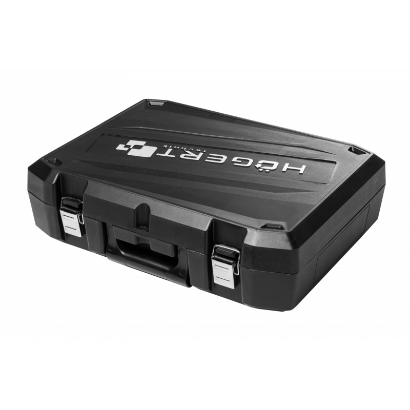 Набір кутошліфмашина 125 мм 18В 2 акумулятори 4Ач зарядна станція 4Ач Hogert в кейсі (HT2E250-B24AG)