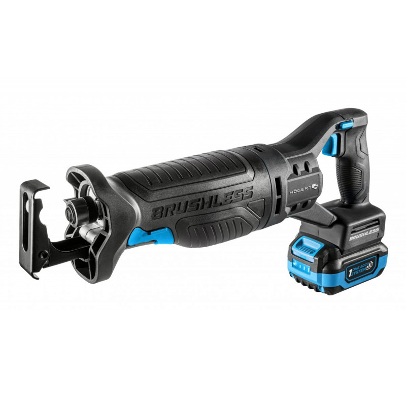 Безщіткова шабельна пилка 18В 4Ач Hogert (HT2E252-B14RS)