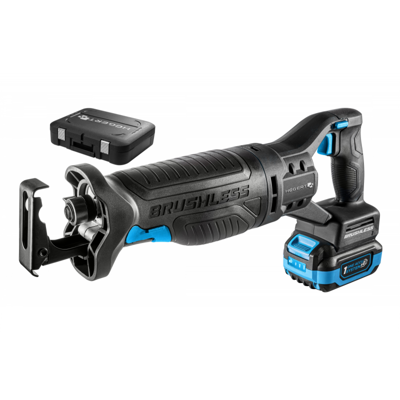 Безщіткова шабельна пилка 18В 4Ач Hogert (HT2E252-B14RS)