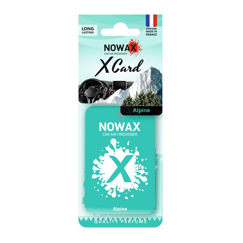 Ароматизатор до машини 20 г NOWAX X Card - Alpine (NX07533)
