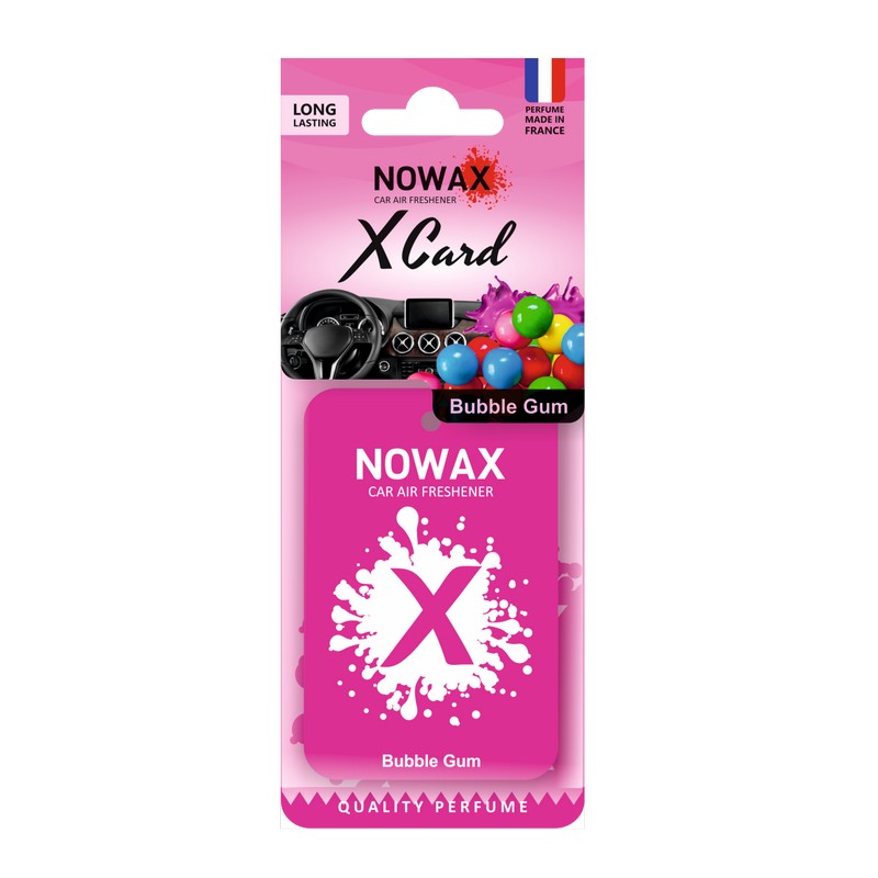 Ароматизатор до машини 20 г NOWAX X Card - Bubble Gum (NX07540)