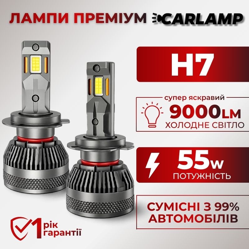 Светодиодные лампы H7 для авто Carlamp Smart Vision Gen3 Led автолампы 9000 Lm 6500 K (SMG3H7)