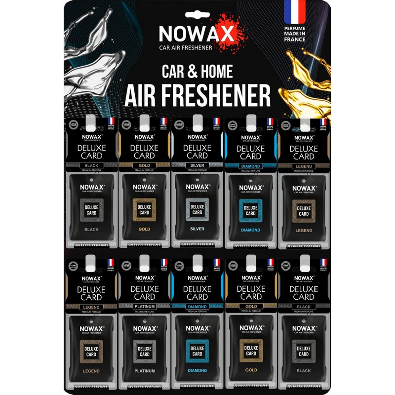 Ароматизатори 6 г Nowax Delux Card MIX №1 планшет 50шт (NX07736)