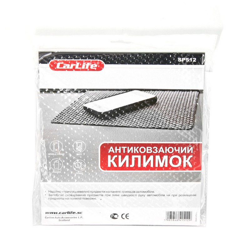 Килимок на торпеду спортивний CarLife (SP512)