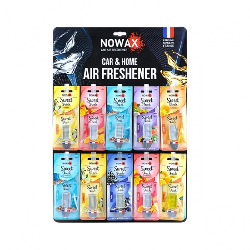 Ароматизатори до машини 5 мл Nowax Sweet Fresh MIX №1 40шт (NX07773)