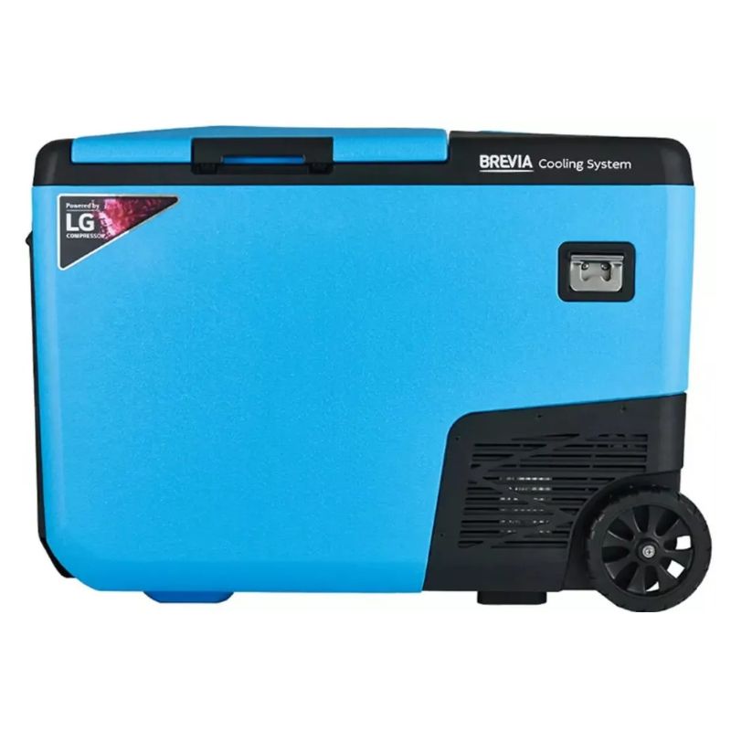 Портативный холодильник 38л BREVIA автохолодильник пластиковый двухкамерный компрессор LG 12/24В 220В (22335)