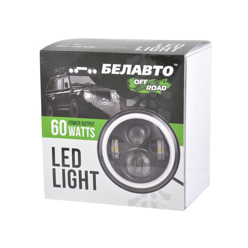 Доп LED фара 10-60V, 60W 4*5W ETI+DRL 4320/2160Lm