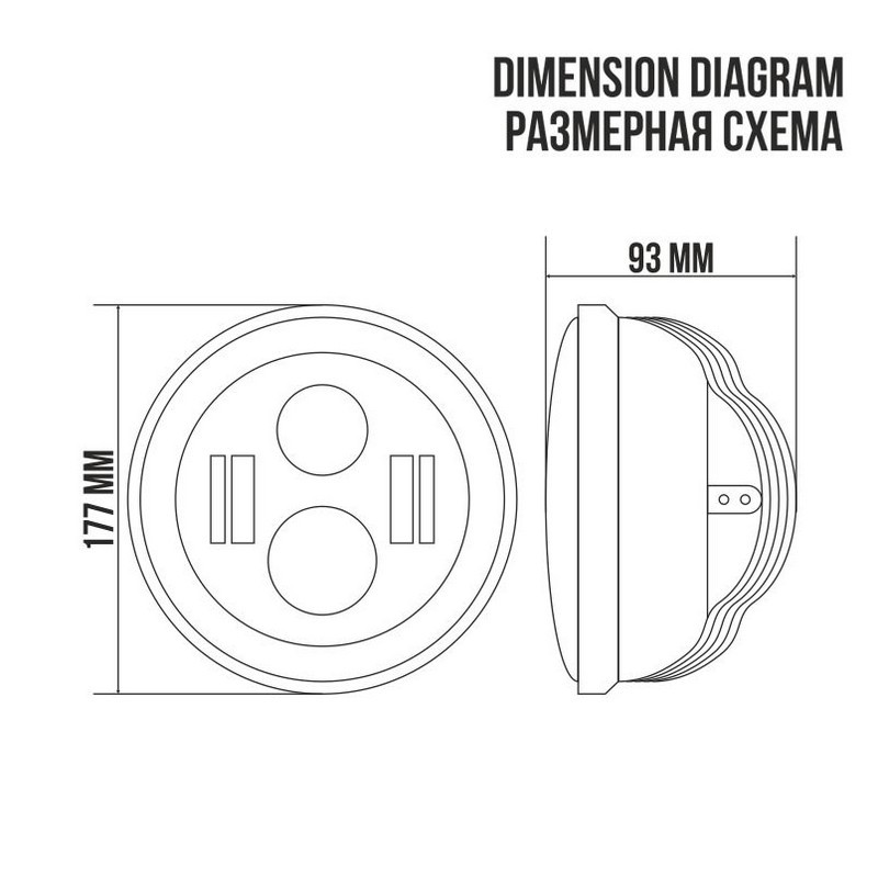 Доп LED фара 10-60V, 60W 4*5W ETI+DRL 4320/2160Lm