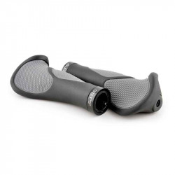 Гріпси на велосипед 14см Grey's з одностороннім замком і заглушками ергономічна форма 2шт (GR17100)