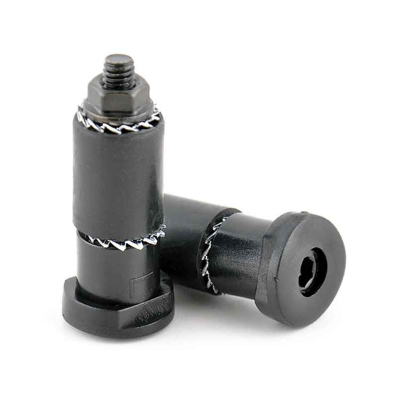 Гріпси на велосипед 14см Grey's з одностороннім замком і заглушками ергономічна форма 2шт (GR17100)