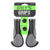 Гріпси на велосипед 14см Grey's з одностороннім замком і заглушками ергономічна форма 2шт (GR17100)