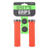 Гріпси на велосипед 13см Grey's з одностороннім замком і заглушками червоні 2шт (GR17410)