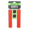 Гріпси на велосипед 16.5см Grey's без замка з заглушками червоні 2шт (GR17610)
