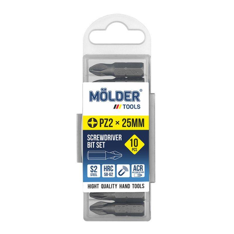 Н-р бит MOLDER, PZ2x25мм, 10шт в пл. упаковке, (MT7122510)